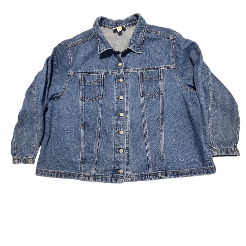 Casual Corner Annex Woman Denim‎ Jacket Womens 3X Blue Cotton Vintage Aesthetic